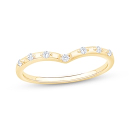 Now + Forever Diamond Contour Anniversary Ring 1/10 ct tw 14K Yellow Gold