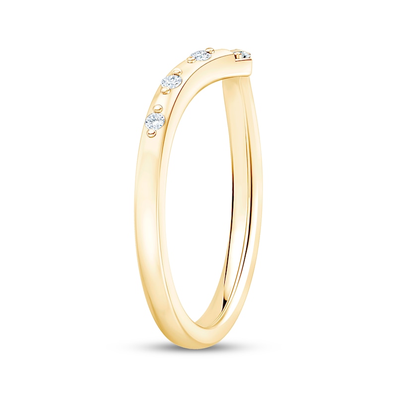 Main Image 2 of Now + Forever Diamond Contour Anniversary Ring 1/10 ct tw 14K Yellow Gold