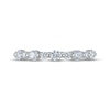 Thumbnail Image 3 of Now + Forever Certified Diamond Alternating Anniversary Ring 1/2 ct tw Platinum