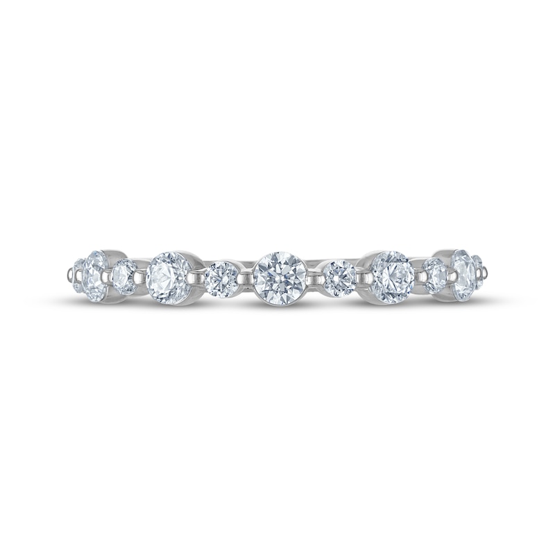 Main Image 3 of Now + Forever Certified Diamond Alternating Anniversary Ring 1/2 ct tw Platinum