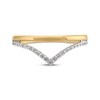Thumbnail Image 3 of STUDIO BY KAY Diamond Chevron Ring 1/8 ct tw 24K Yellow Gold Vermeil Sterling Silver