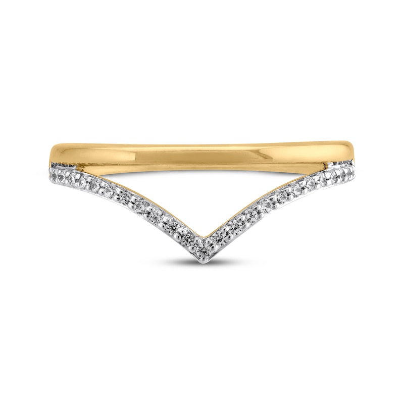 Main Image 3 of STUDIO BY KAY Diamond Chevron Ring 1/8 ct tw 24K Yellow Gold Vermeil Sterling Silver
