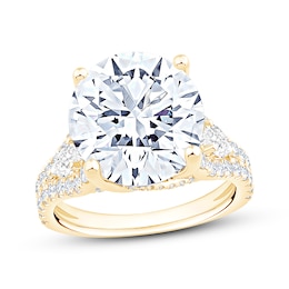 Lab-Grown Diamonds Round-Cut Engagement Ring 6 ct tw 14K Yellow Gold