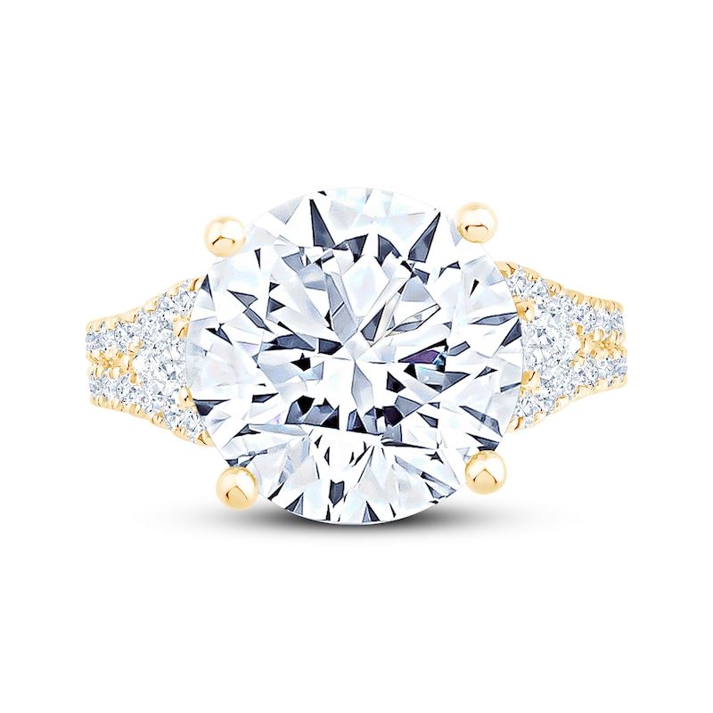 Main Image 3 of Lab-Grown Diamonds Round-Cut Engagement Ring 6 ct tw 14K Yellow Gold