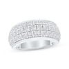 Thumbnail Image 1 of Now + Forever Lab-Grown Diamonds Three-Row Anniversary Ring 2 ct tw 14K White Gold
