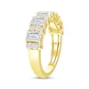 Thumbnail Image 2 of Now + Forever Lab-Grown Diamonds Round & Emerald-Cut Anniversary Ring 2 ct tw 14K Yellow Gold