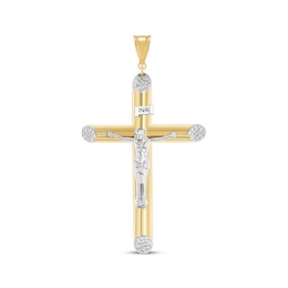 Crucifix Charm 10K Two-Tone Gold