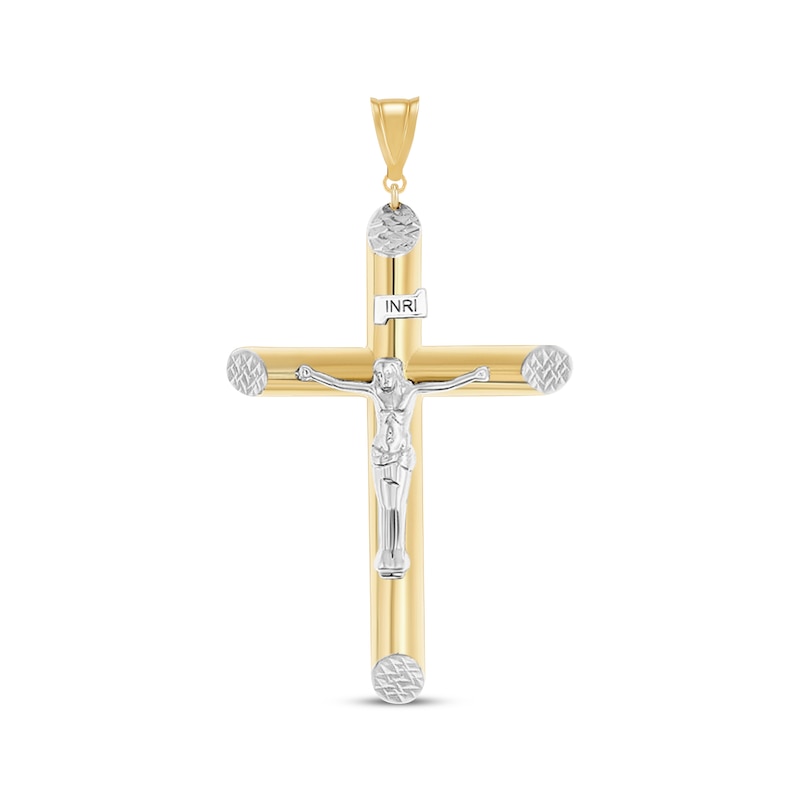 Main Image 1 of Crucifix Charm 10K Two-Tone Gold