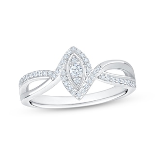 KAY Lab-Grown Diamonds Multi-Stone Marquise-Shaped Promise Ring 1/5 ct tw Sterling Silver