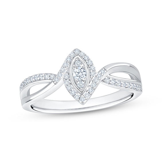 KAY Lab-Grown Diamonds Multi-Stone Marquise-Shaped Promise Ring 1/5 ct tw Sterling Silver