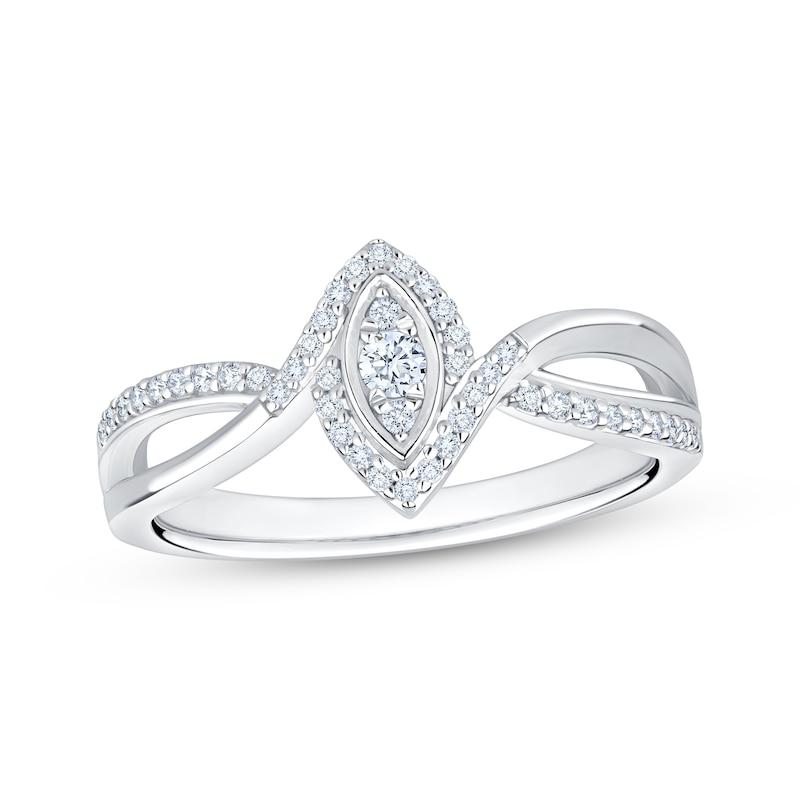 Main Image 1 of KAY Lab-Grown Diamonds Multi-Stone Marquise-Shaped Promise Ring 1/5 ct tw Sterling Silver