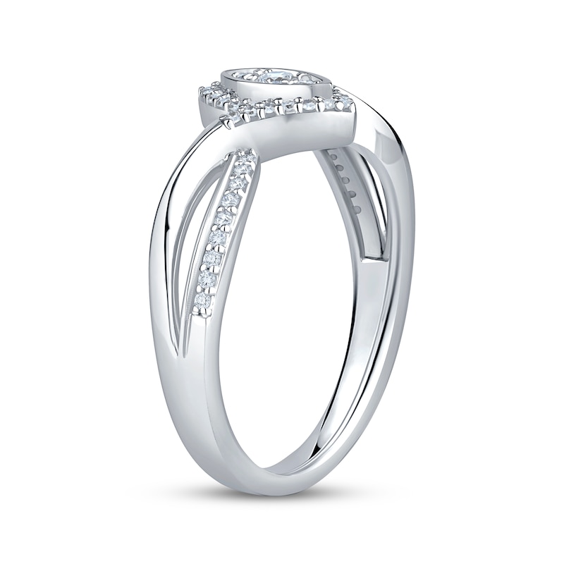 Main Image 2 of KAY Lab-Grown Diamonds Multi-Stone Marquise-Shaped Promise Ring 1/5 ct tw Sterling Silver