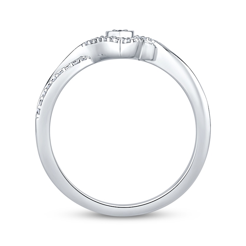 Main Image 3 of KAY Lab-Grown Diamonds Multi-Stone Marquise-Shaped Promise Ring 1/5 ct tw Sterling Silver