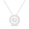 Thumbnail Image 1 of Unstoppable Love Lab-Grown Diamond Halo Necklace 2-1/2 ct tw 14K White Gold 19"