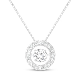 Unstoppable Love Lab-Grown Diamond Halo Necklace 2-1/2 ct tw 14K White Gold 19"