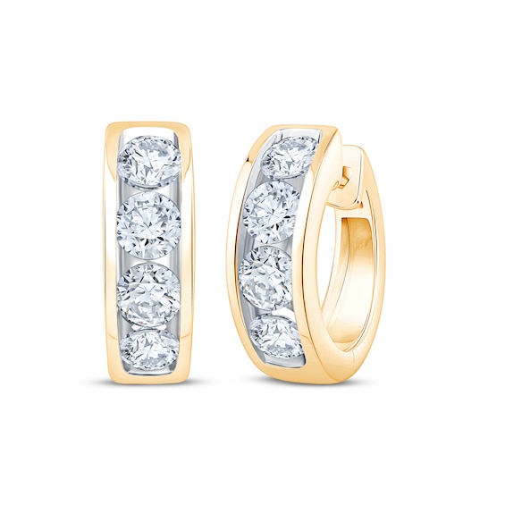 KAY Lab-Grown Diamonds Hoop Earrings 2 ct tw 10K Yellow Gold