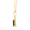 Thumbnail Image 2 of Le Vian Baguette-Cut Chocolate Quartz Necklace Diamond Accent 14K Honey Gold 19"