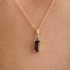 Thumbnail Image 3 of Le Vian Baguette-Cut Chocolate Quartz Necklace Diamond Accent 14K Honey Gold 19"