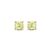 Thumbnail Image 2 of STUDIO BY KAY Peridot Solitaire Stud Earrings 24K Yellow Gold Vermeil Sterling Silver