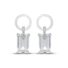 Thumbnail Image 2 of Baguette-Cut White Lab-Created Sapphire Earring Charms Sterling Silver