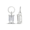 Thumbnail Image 3 of Baguette-Cut White Lab-Created Sapphire Earring Charms Sterling Silver