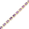 Thumbnail Image 2 of STUDIO BY KAY Baguette-Cut Amethyst Bracelet 24K Yellow Gold Vermeil Sterling Silver 7.25"