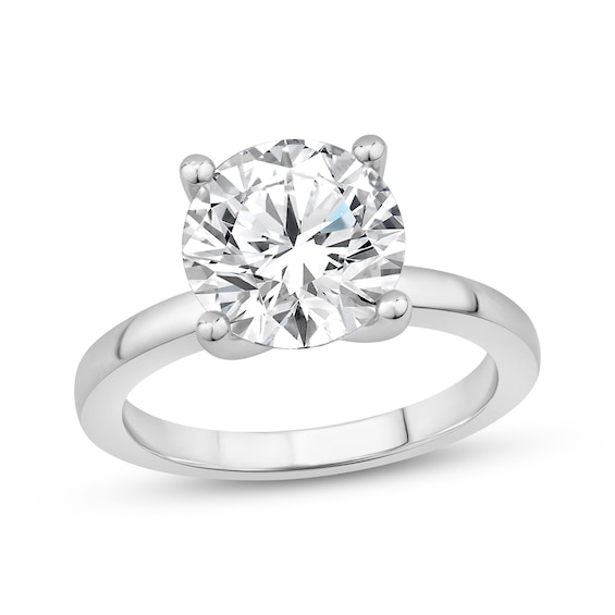 Now + Forever Lab-Grown Diamonds Certified Round-Cut Solitaire Engagement Ring 4 ct tw 14K White Gold (F/VS2)