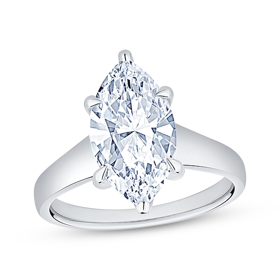 Now + Forever Lab-Grown Diamonds Certified Marquise-Cut Solitaire Engagement Ring 3 ct tw 14K White Gold (F/VS2)