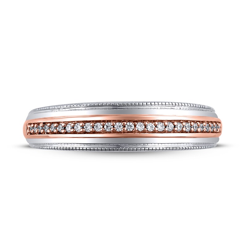 Diamond Wedding Band 1/15 ct tw 10K Two-tone Gold