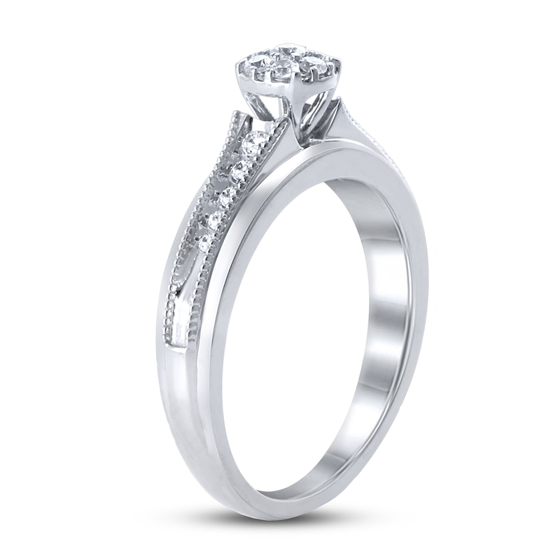 Diamond Engagement Ring 1/4 ct tw 10K White Gold