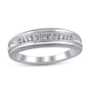 Thumbnail Image 0 of Diamond Wedding Band 1/10 ct tw 10K White Gold