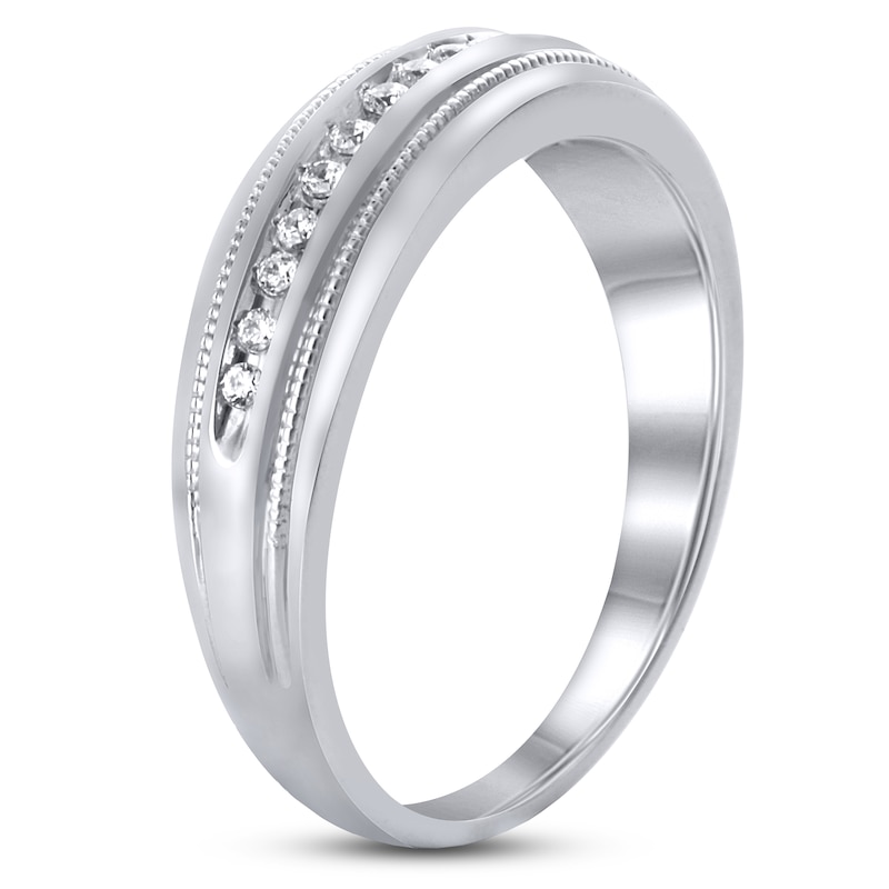 Diamond Wedding Band 1/6 ct tw 10K White Gold