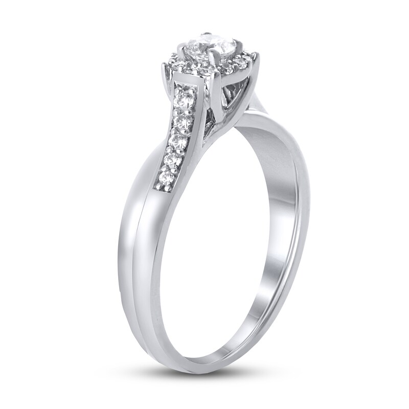 Diamond Engagment Ring 1/3 ct tw 10K White Gold