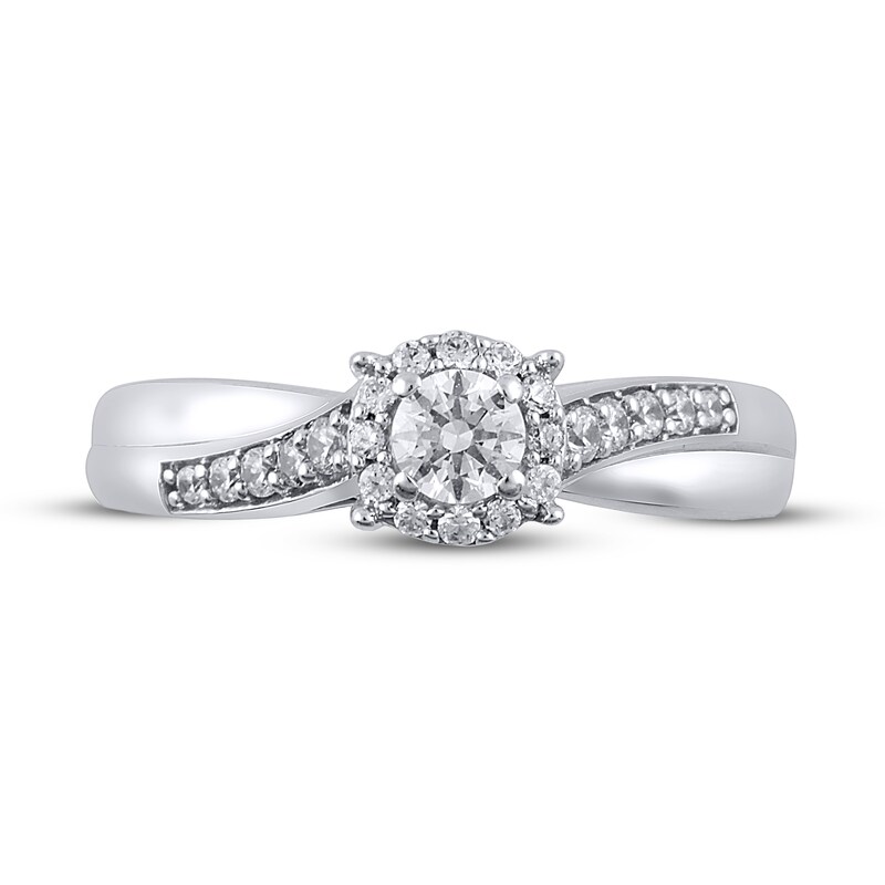 Diamond Engagment Ring 1/3 ct tw 10K White Gold