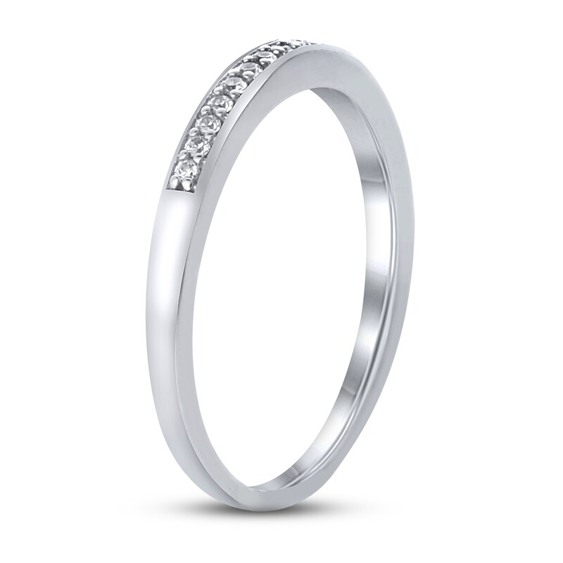 Diamond Wedding Band 1/10 ct tw 10K White Gold