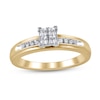 Thumbnail Image 0 of Diamond Engagement Ring 1/4 ct tw Princess/Round-cut 10K Two-tone Gold
