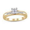 Thumbnail Image 0 of Diamond Engagement Ring 1/4 ct tw Princess/Round-cut 10K Two-tone Gold