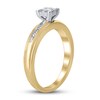 Thumbnail Image 1 of Diamond Engagement Ring 1/4 ct tw Princess/Round-cut 10K Two-tone Gold