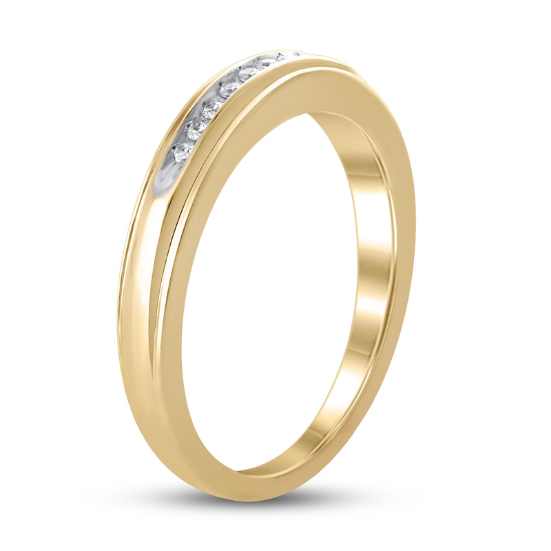 Main Image 2 of Now + Forever Diamond Wedding Band 1/20 ct tw 10K Yellow Gold