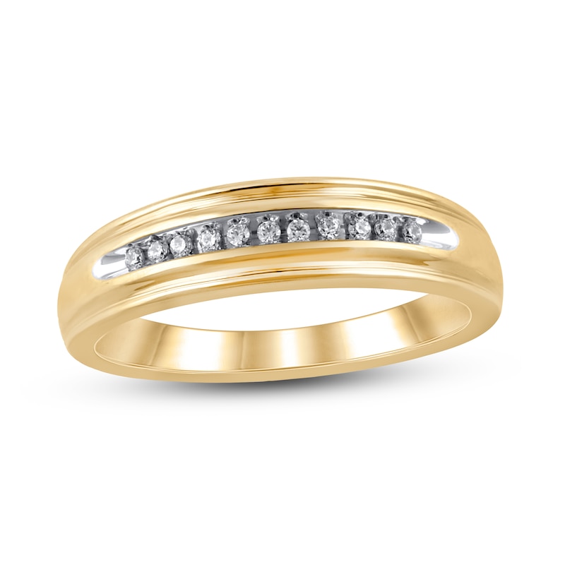Main Image 1 of Now + Forever Diamond Wedding Band 1/15 ct tw 10K Yellow Gold