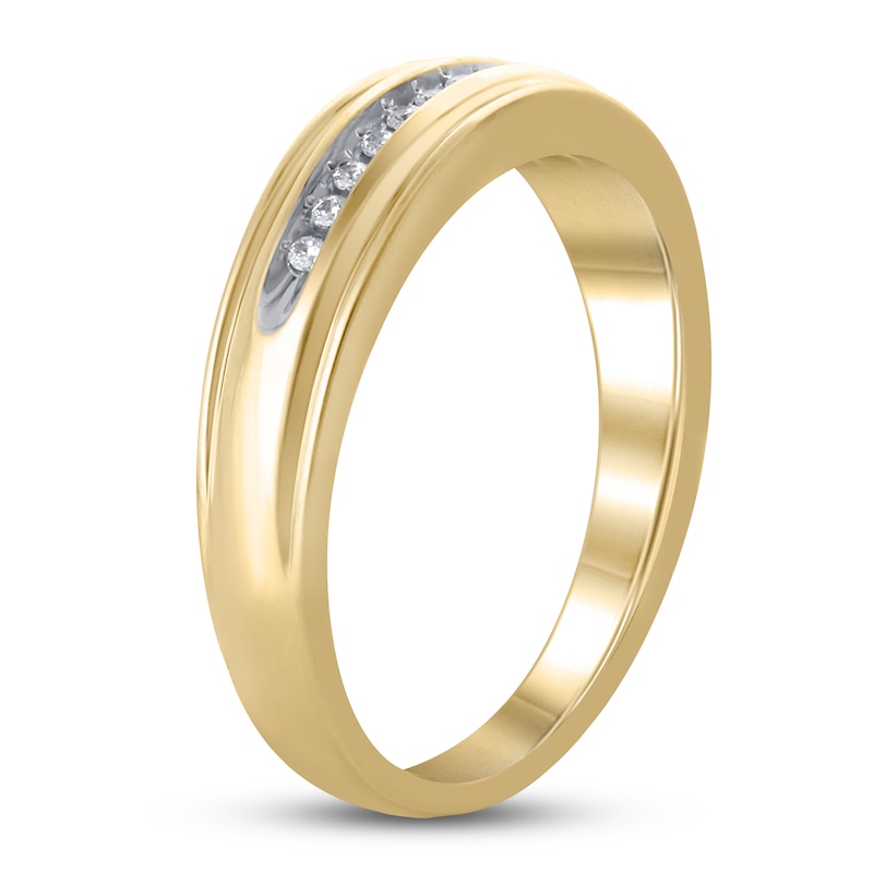 Main Image 2 of Now + Forever Diamond Wedding Band 1/15 ct tw 10K Yellow Gold