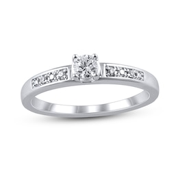 Now + Forever Diamond Engagement Ring 1/6 ct tw 10K White Gold