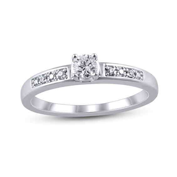 Now + Forever Diamond Engagement Ring 1/6 ct tw 10K White Gold