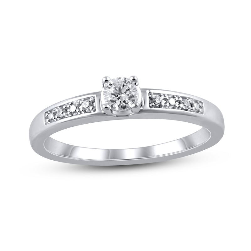 Main Image 1 of Now + Forever Diamond Engagement Ring 1/6 ct tw 10K White Gold