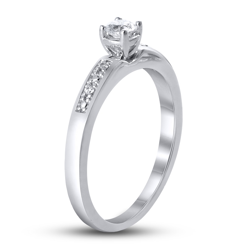 Main Image 2 of Now + Forever Diamond Engagement Ring 1/6 ct tw 10K White Gold