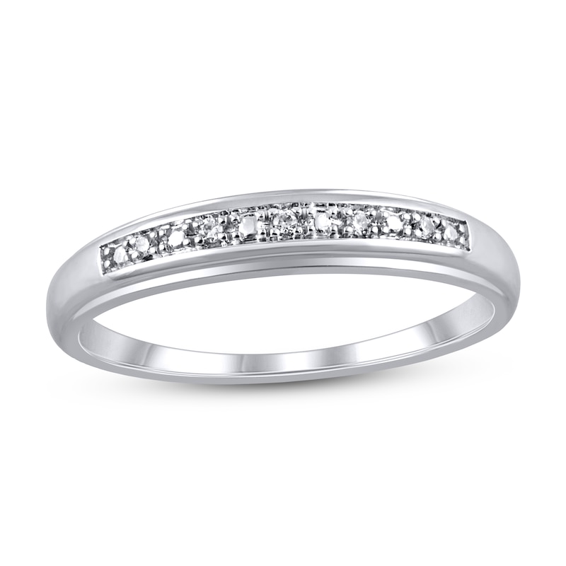 Main Image 1 of Now + Forever Diamond Wedding Band 1/20 ct tw 10K White Gold