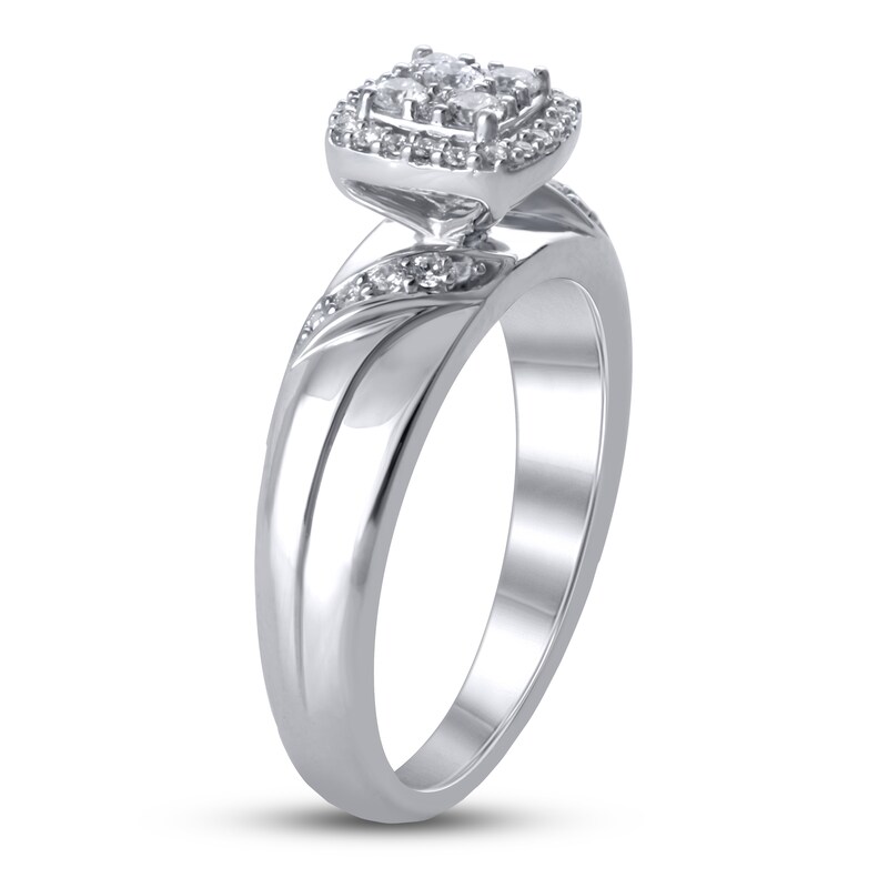 Diamond Engagement Ring 1/4 ct tw 10K White Gold