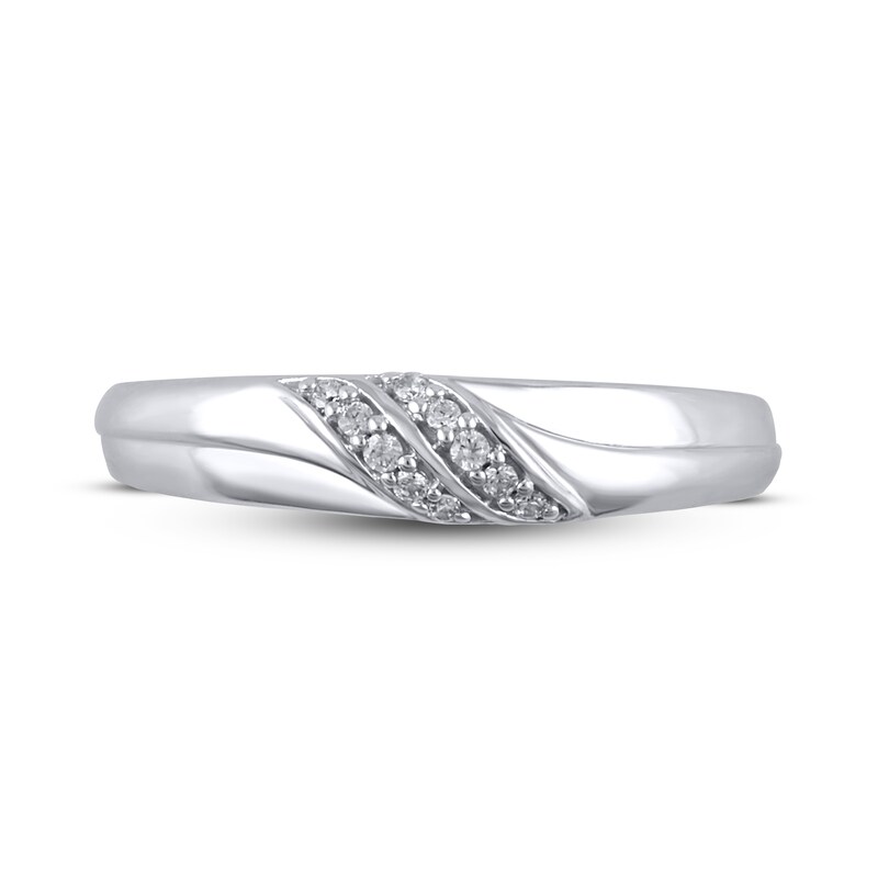 Diamond Wedding Band 1/15 ct tw 10K White Gold