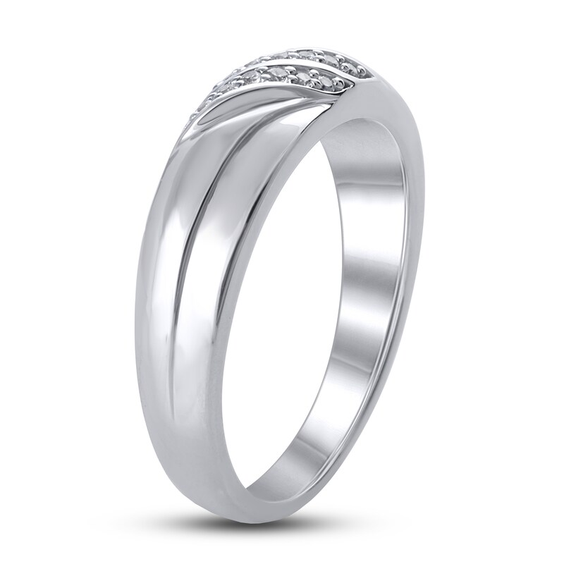 Diamond Wedding Band 1/15 ct tw 10K White Gold
