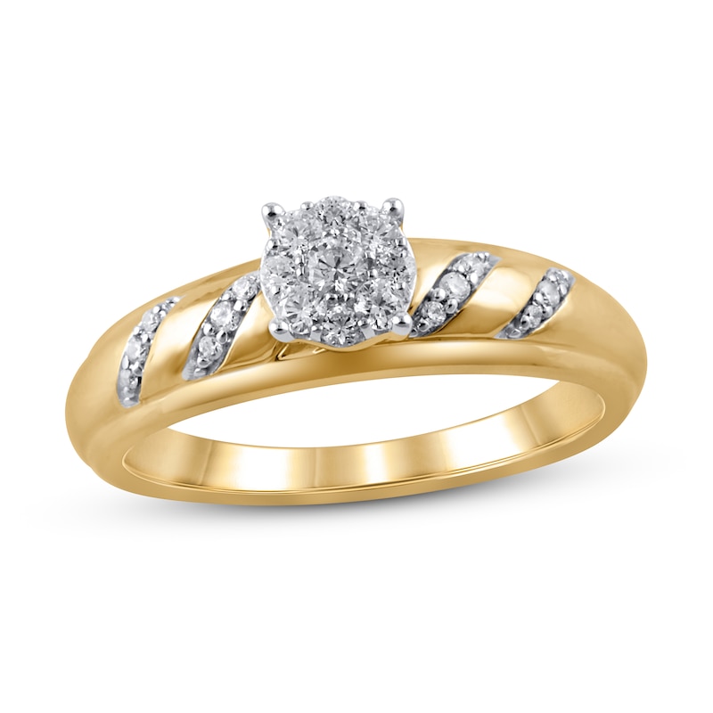 Diamond Engagement Ring 1/4 ct tw 10K Yellow Gold